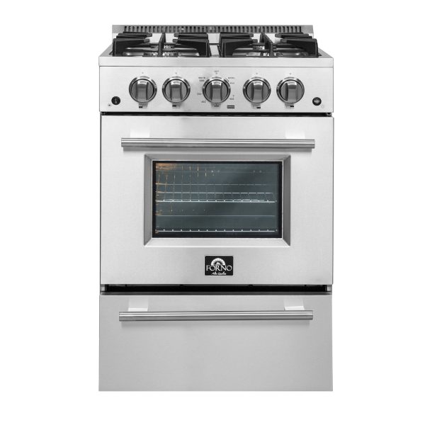 Forno 24?? Breno Gas Range with 4 Sealed Burners - FFSGS6272-24 - Image 2
