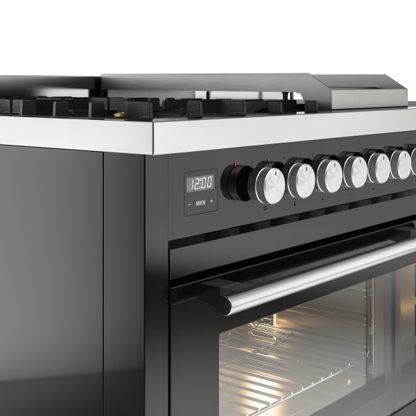 ILVE Professional Plus II 48" Dual Fuel Range with 5 Sealed Burners Griddle French Top Triple Glass Door - UP48FSWMP - Image 11