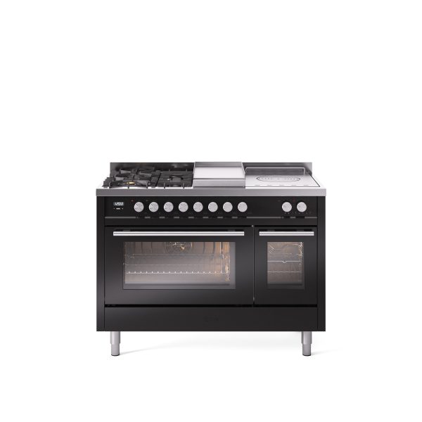 ILVE Professional Plus II 48" Dual Fuel Range with 5 Sealed Burners Griddle French Top Triple Glass Door - UP48FSWMP - Image 17