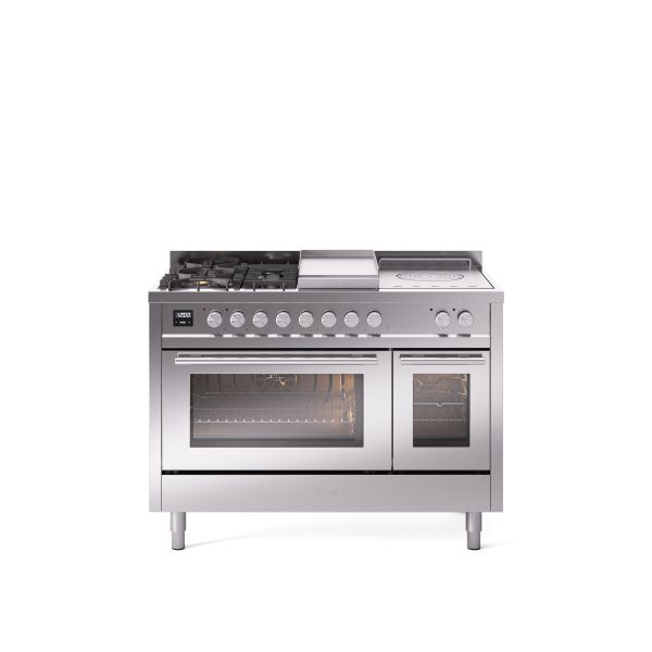 ILVE Professional Plus II 48" Dual Fuel Range with 5 Sealed Burners Griddle French Top Triple Glass Door - UP48FSWMP - Image 35