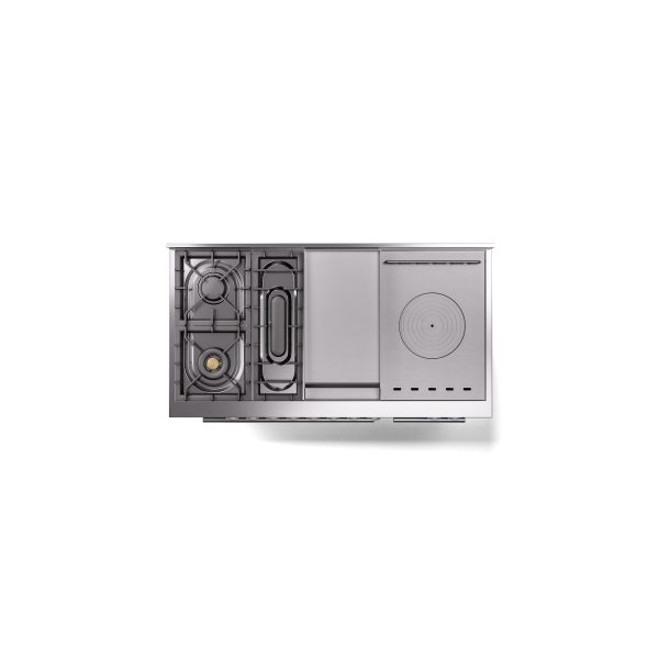 ILVE Professional Plus II 48" Dual Fuel Range with 5 Sealed Burners Griddle French Top Triple Glass Door - UP48FSWMP - Image 38
