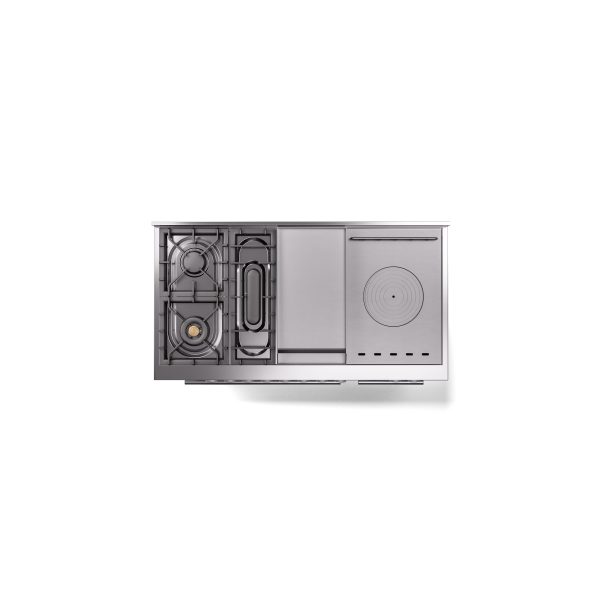 ILVE Professional Plus II 48" Dual Fuel Range with 5 Sealed Burners Griddle French Top Triple Glass Door - UP48FSWMP - Image 46