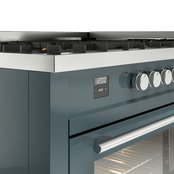 ILVE Professional Plus 60" Dual Fuel Range with 9 Sealed Burners w/Griddle Triple Glass Door - UP60FWMP - Image 2