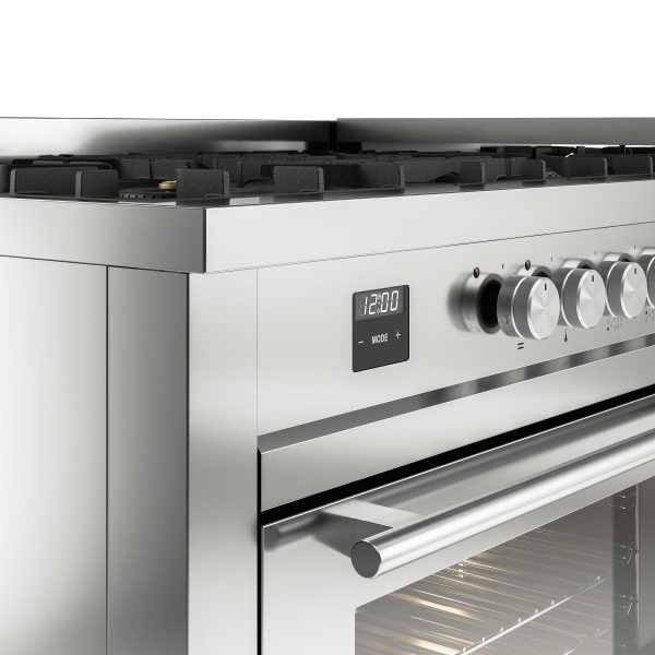 ILVE Professional Plus 60" Dual Fuel Range with 9 Sealed Burners w/Griddle Triple Glass Door - UP60FWMP - Image 31