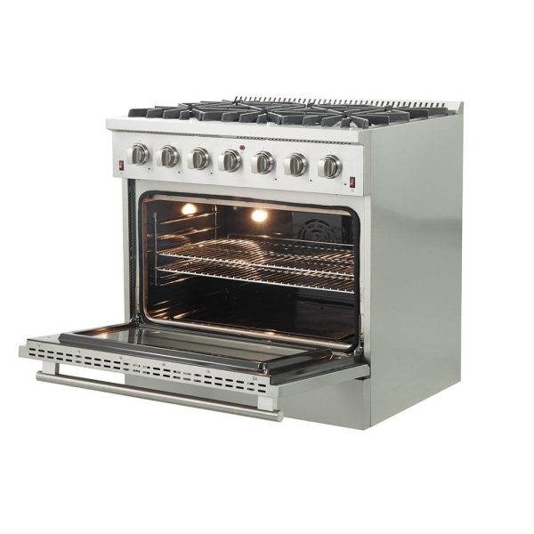 Forno 36" Vittorio Freestanding Gas Range with Convection Oven - FFSGS6244-36 - Image 8