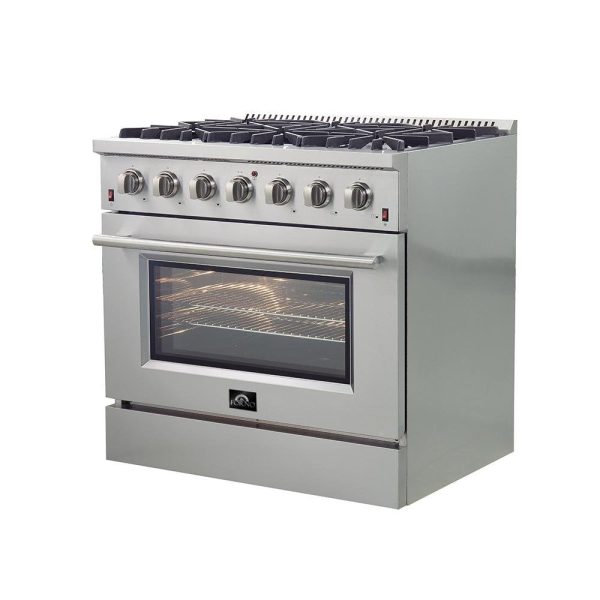 Forno 36" Vittorio Freestanding Gas Range with Convection Oven - FFSGS6244-36 - Image 7