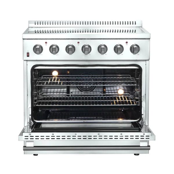 FORNO Galiano 36-Inch Electric Range with Convection Oven in Stainless Steel - FFSEL6083-36 - Image 3