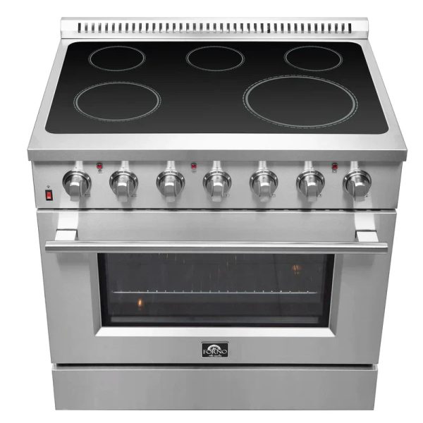 FORNO Galiano 36-Inch Electric Range with Convection Oven in Stainless Steel - FFSEL6083-36 - Image 4
