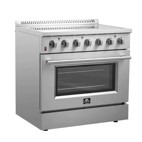 FORNO Galiano 36-Inch Electric Range with Convection Oven in Stainless Steel - FFSEL6083-36 - Image 6