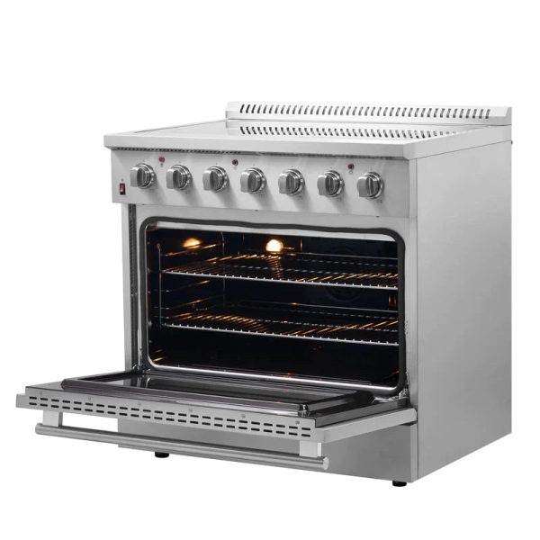 FORNO Galiano 36-Inch Electric Range with Convection Oven in Stainless Steel - FFSEL6083-36 - Image 8