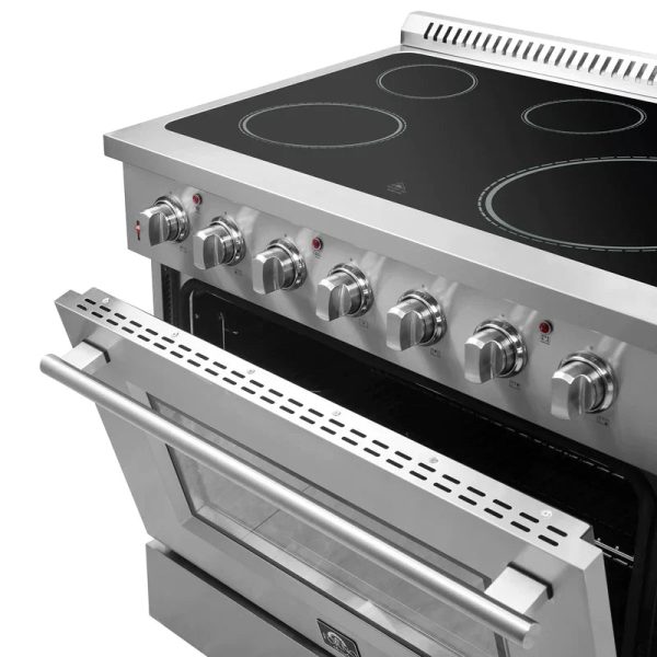 FORNO Galiano 36-Inch Electric Range with Convection Oven in Stainless Steel - FFSEL6083-36 - Image 9