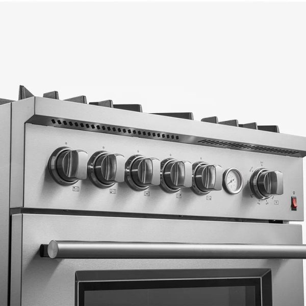 Forno Giovanni 30-inch Gas Range with 5 Gas Burners Convection Gas Oven with Temperature Gauge in Stainless Steel - FFSGS6274-30 - Image 6