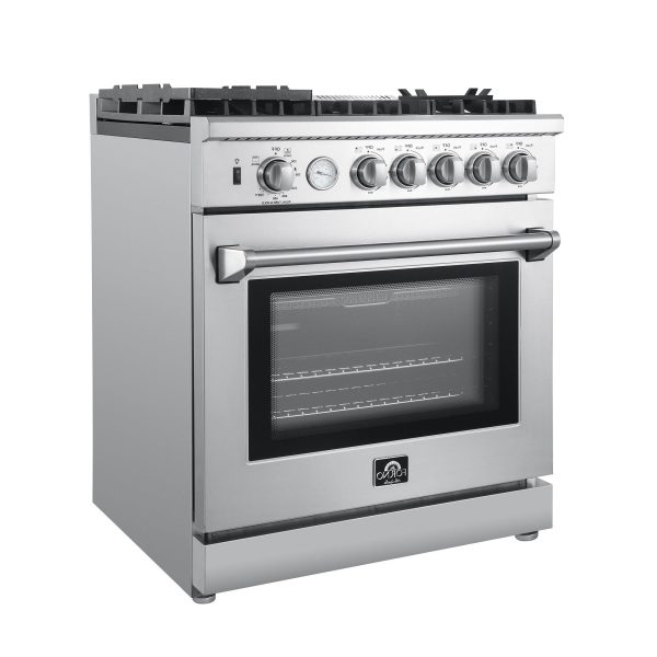Forno Breno 30" Freestanding Gas Range Oven with 5 Sealed Burners, Griddle, and Air Fryer FFSGS6276-30 - Image 3