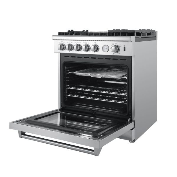 Forno Breno 30" Freestanding Gas Range Oven with 5 Sealed Burners, Griddle, and Air Fryer FFSGS6276-30 - Image 4