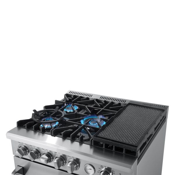 Forno Breno 30" Freestanding Gas Range Oven with 5 Sealed Burners, Griddle, and Air Fryer FFSGS6276-30 - Image 5