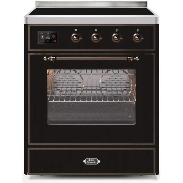ILVE 30" Majestic II Series Freestanding Electric Single Oven Range with 4 Elements, Triple Glass Cool Door, Convection Oven, TFT Oven Control Display and Child Lock (UMI30NE3) - Image 5