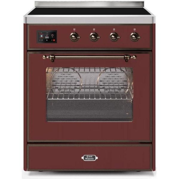 ILVE 30" Majestic II Series Freestanding Electric Single Oven Range with 4 Elements, Triple Glass Cool Door, Convection Oven, TFT Oven Control Display and Child Lock (UMI30NE3) - Image 9
