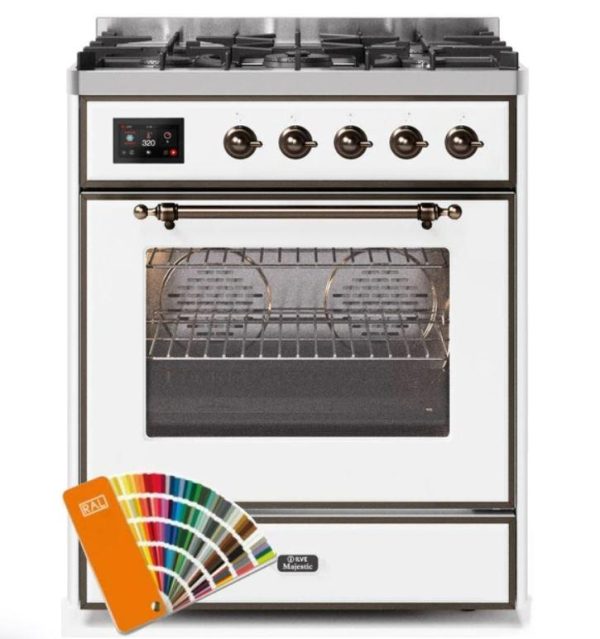 ILVE 30" Majestic II Series Gas Burner and Electric Oven Range with 5 Sealed Burners (UM30DNE3) - Image 25