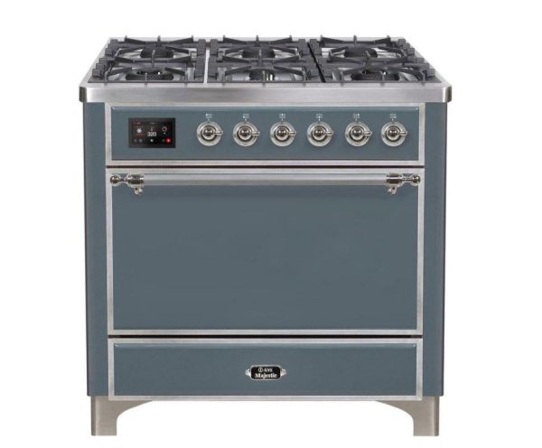 ILVE 36 Inch Majestic II Series Natural/ Propane Gas Burner and Electric Oven Range with 6 Sealed Burners (UM09FDQNS3) - Image 46