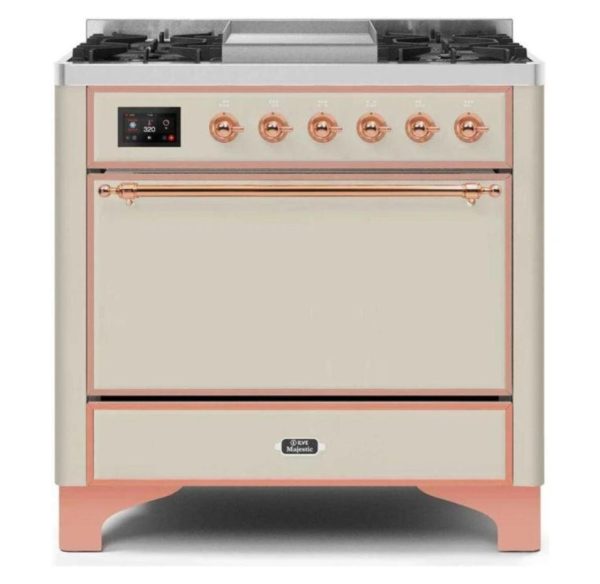 ILVE 36 Inch Majestic II Series Natural/ Propane Gas Burner and Electric Oven Range with 6 Sealed Burners (UM09FDQNS3) - Image 4