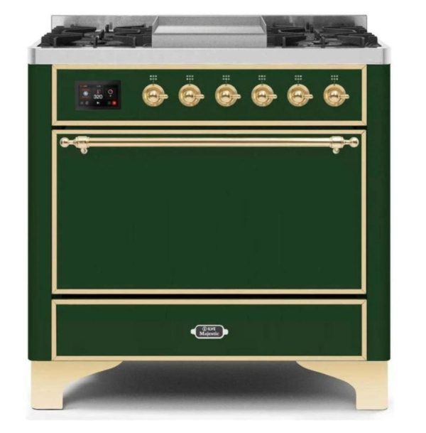 ILVE 36 Inch Majestic II Series Natural/ Propane Gas Burner and Electric Oven Range with 6 Sealed Burners (UM09FDQNS3) - Image 15