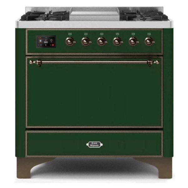 ILVE 36 Inch Majestic II Series Natural/ Propane Gas Burner and Electric Oven Range with 6 Sealed Burners (UM09FDQNS3) - Image 13