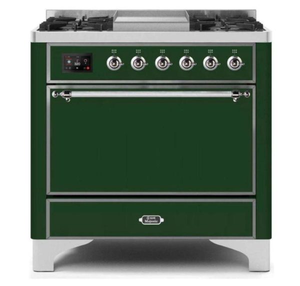 ILVE 36 Inch Majestic II Series Natural/ Propane Gas Burner and Electric Oven Range with 6 Sealed Burners (UM09FDQNS3) - Image 14