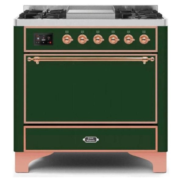 ILVE 36 Inch Majestic II Series Natural/ Propane Gas Burner and Electric Oven Range with 6 Sealed Burners (UM09FDQNS3) - Image 16