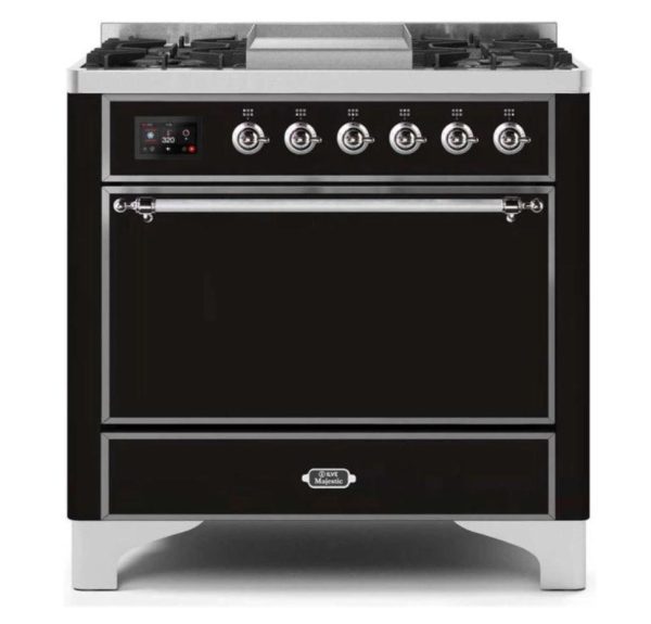 ILVE 36 Inch Majestic II Series Natural/ Propane Gas Burner and Electric Oven Range with 6 Sealed Burners (UM09FDQNS3) - Image 6