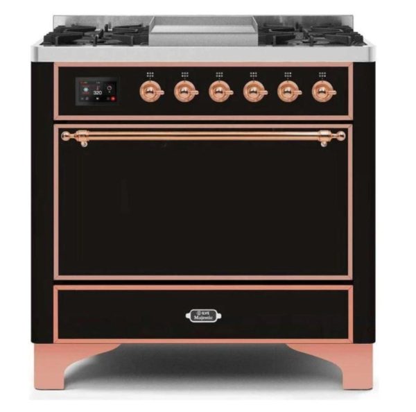 ILVE 36 Inch Majestic II Series Natural/ Propane Gas Burner and Electric Oven Range with 6 Sealed Burners (UM09FDQNS3) - Image 8
