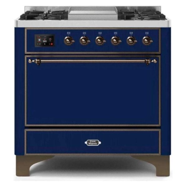 ILVE 36 Inch Majestic II Series Natural/ Propane Gas Burner and Electric Oven Range with 6 Sealed Burners (UM09FDQNS3) - Image 17