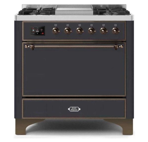 ILVE 36 Inch Majestic II Series Natural/ Propane Gas Burner and Electric Oven Range with 6 Sealed Burners (UM09FDQNS3) - Image 21