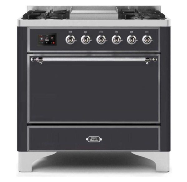 ILVE 36 Inch Majestic II Series Natural/ Propane Gas Burner and Electric Oven Range with 6 Sealed Burners (UM09FDQNS3) - Image 22
