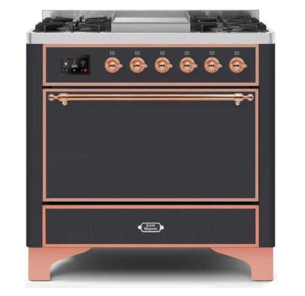 ILVE 36 Inch Majestic II Series Natural/ Propane Gas Burner and Electric Oven Range with 6 Sealed Burners (UM09FDQNS3) - Image 24