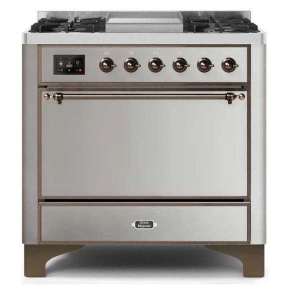 ILVE 36 Inch Majestic II Series Natural/ Propane Gas Burner and Electric Oven Range with 6 Sealed Burners (UM09FDQNS3) - Image 29