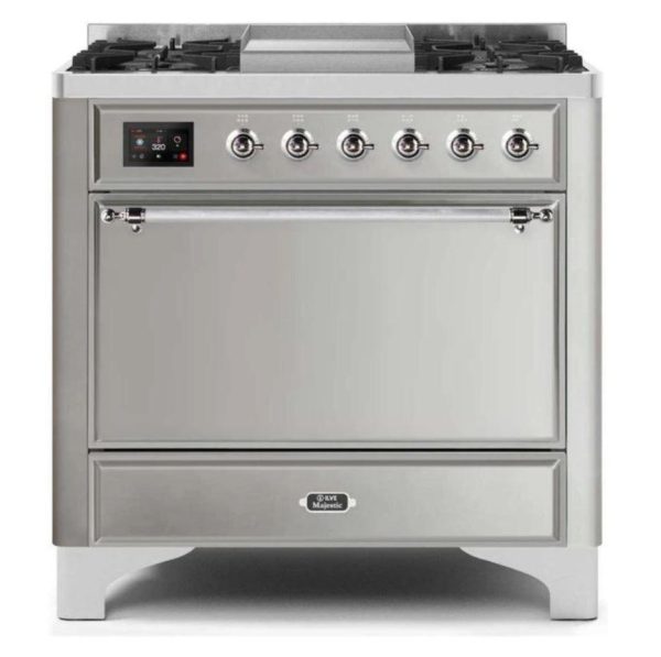 ILVE 36 Inch Majestic II Series Natural/ Propane Gas Burner and Electric Oven Range with 6 Sealed Burners (UM09FDQNS3) - Image 30