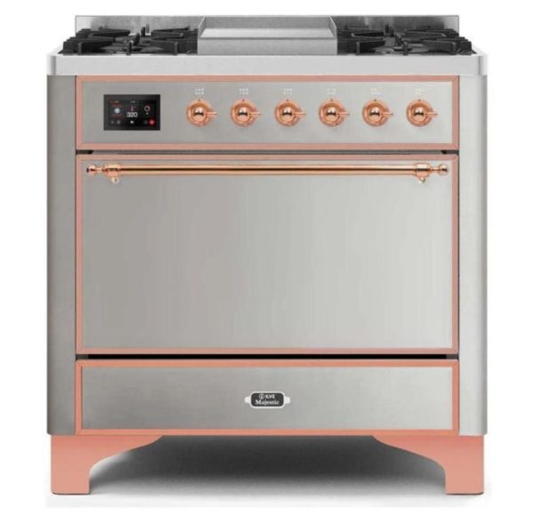 ILVE 36 Inch Majestic II Series Natural/ Propane Gas Burner and Electric Oven Range with 6 Sealed Burners (UM09FDQNS3) - Image 32
