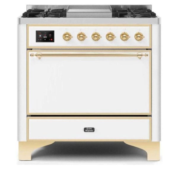 ILVE 36 Inch Majestic II Series Natural/ Propane Gas Burner and Electric Oven Range with 6 Sealed Burners (UM09FDQNS3) - Image 35