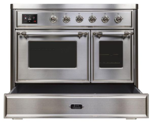 ILVE 40 Inch Majestic II Series Freestanding Electric Double Oven Range with 6 Elements, Triple Glass Cool Door, Convection Oven, TFT Oven Control Display and Child Lock (UMDI10NS3) - Image 38