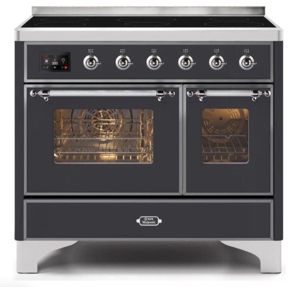 ILVE 40 Inch Majestic II Series Freestanding Electric Double Oven Range with 6 Elements, Triple Glass Cool Door, Convection Oven, TFT Oven Control Display and Child Lock (UMDI10NS3) - Image 26