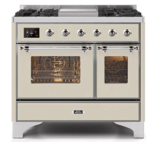 ILVE 40 Inch Majestic II Series Natural Gas/ Propane Gas Burner and Electric Oven with 6 Sealed Burners (UMD10FDNS3) - Image 2