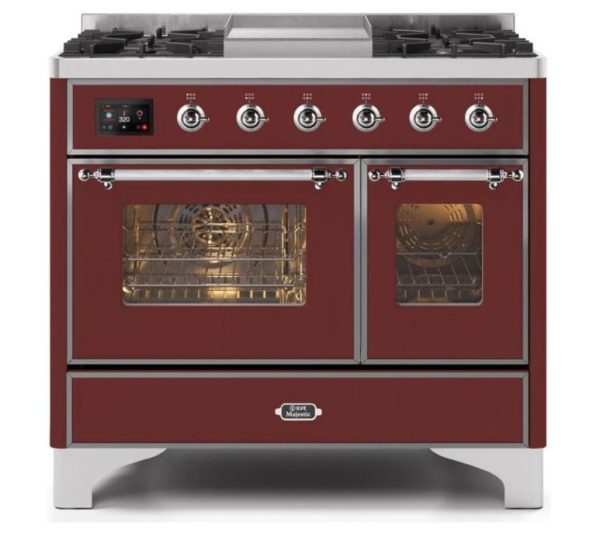 ILVE 40 Inch Majestic II Series Natural Gas/ Propane Gas Burner and Electric Oven with 6 Sealed Burners (UMD10FDNS3) - Image 10