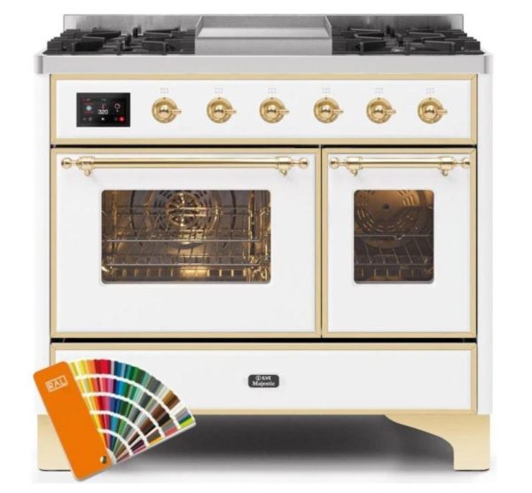 ILVE 40 Inch Majestic II Series Natural Gas/ Propane Gas Burner and Electric Oven with 6 Sealed Burners (UMD10FDNS3) - Image 27