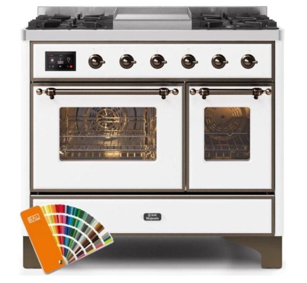 ILVE 40 Inch Majestic II Series Natural Gas/ Propane Gas Burner and Electric Oven with 6 Sealed Burners (UMD10FDNS3) - Image 25
