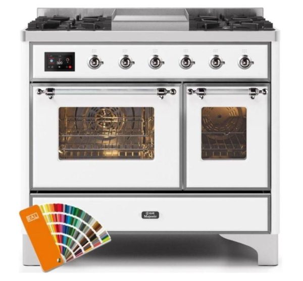 ILVE 40 Inch Majestic II Series Natural Gas/ Propane Gas Burner and Electric Oven with 6 Sealed Burners (UMD10FDNS3) - Image 26