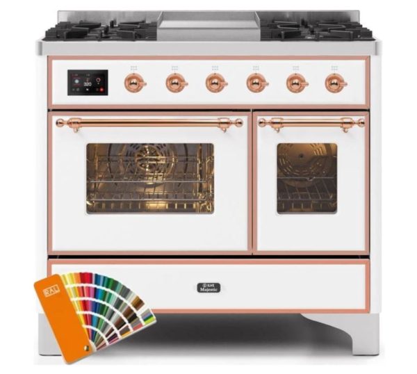 ILVE 40 Inch Majestic II Series Natural Gas/ Propane Gas Burner and Electric Oven with 6 Sealed Burners (UMD10FDNS3) - Image 28