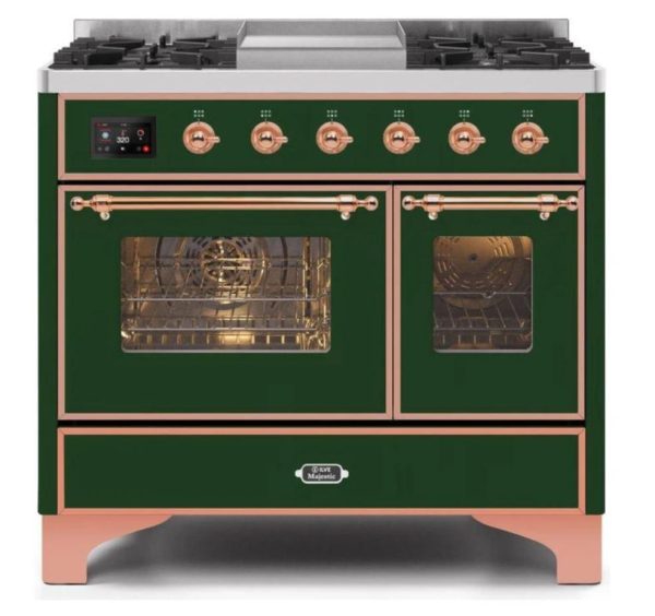 ILVE 40 Inch Majestic II Series Natural Gas/ Propane Gas Burner and Electric Oven with 6 Sealed Burners (UMD10FDNS3) - Image 16