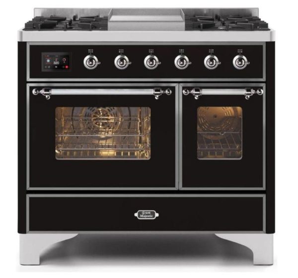 ILVE 40 Inch Majestic II Series Natural Gas/ Propane Gas Burner and Electric Oven with 6 Sealed Burners (UMD10FDNS3) - Image 6