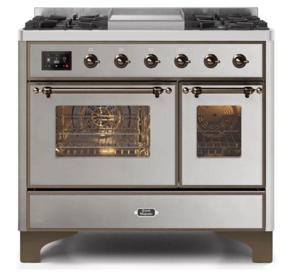 ILVE 40 Inch Majestic II Series Natural Gas/ Propane Gas Burner and Electric Oven with 6 Sealed Burners (UMD10FDNS3) - Image 29