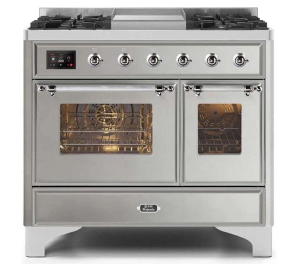 ILVE 40 Inch Majestic II Series Natural Gas/ Propane Gas Burner and Electric Oven with 6 Sealed Burners (UMD10FDNS3) - Image 30